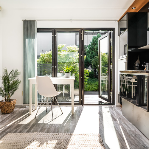 Yksiön oleskelutila