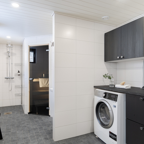 Kodinhoidolle tila kylpyhuoneen yhteydessä