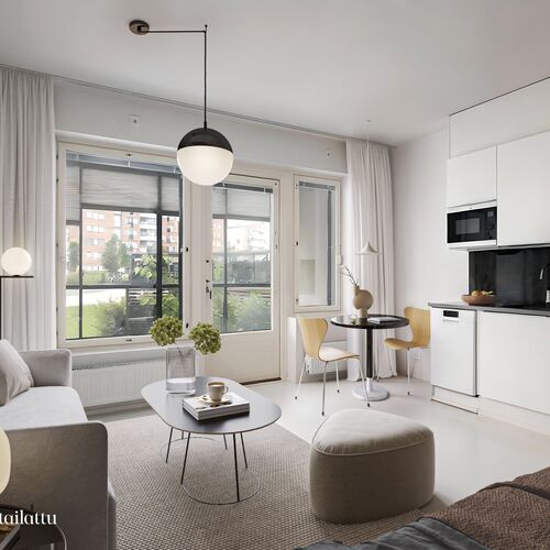 Kerrostalo, Sarvijaakonkatu 41, Tampere, Kaleva, 1h+k+alk+kph+lasit.terassi ja asuntopiha (yj. 1h+kt+alk), 30,00 m², 159 000,00 €