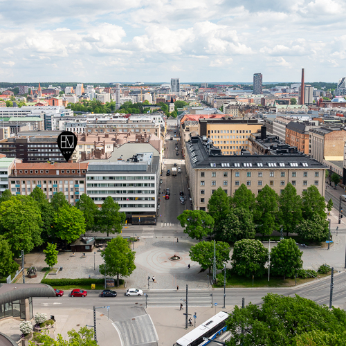 Kerrostalo, Hämeenpuisto 27, Tampere, Keskusta, 3h, k, kph, s, wc, parveke (yj:n mukaan 3h+k+s), 97 m², 318 000 €