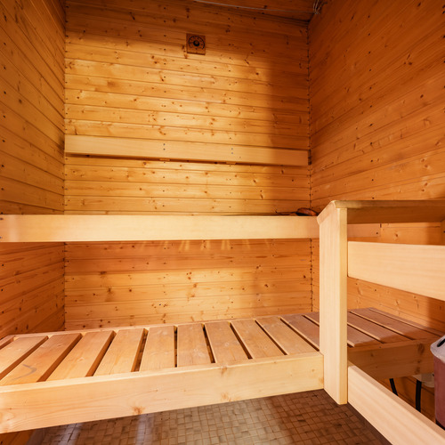 Asunnossa on oma sauna.