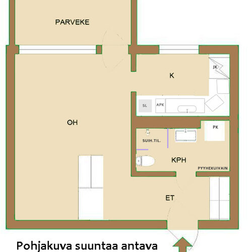 Huoneiston pohja