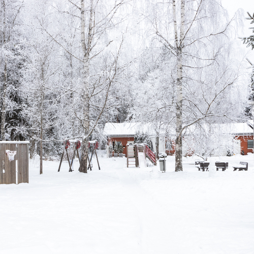 Yhtiön piha-aluetta