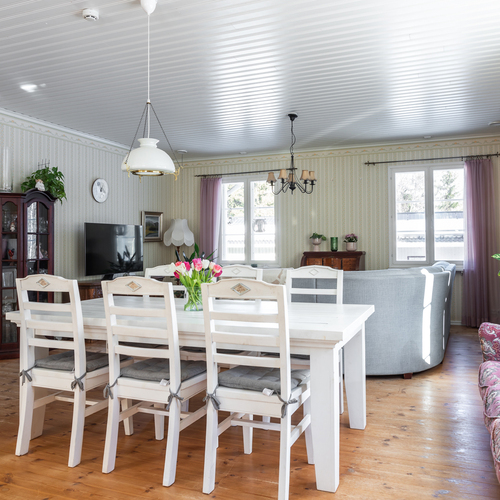 Mahtuu suurikin pöytä