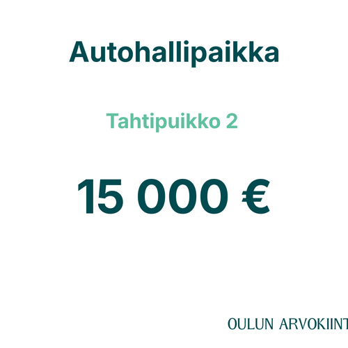 Autopaikka, Tahtipuikko 2, Oulu, Taka-Lyötty, AHP, 15 000 €