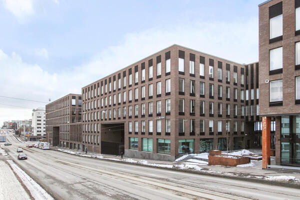 Kuva toimitilan julkisivusta osoitteessa Konepajankuja 5, Helsinki (Vallila)