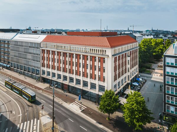 Kuva toimitilan julkisivusta osoitteessa Siltasaarenkatu 8-10, Helsinki (Hakaniemi)