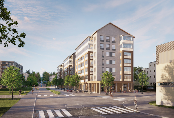 Kuva toimitilan julkisivusta osoitteessa Valtuustonkatu 12, Järvenpää ( Pöytäalho)