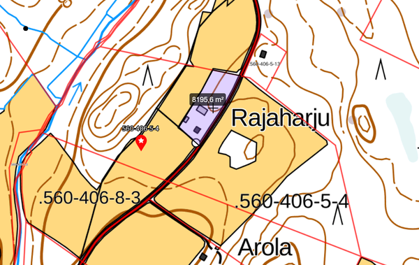 Myyjän pidättämä tonttialue