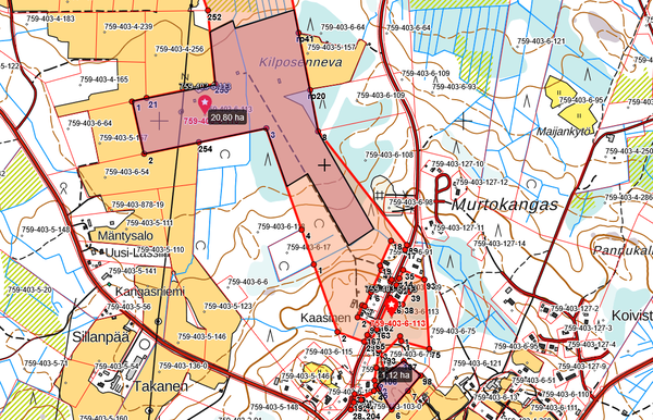 Myytävät määräalat