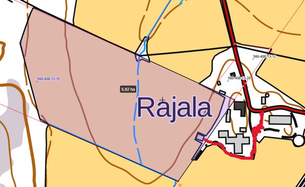 Myytävä alue Kaldeantie