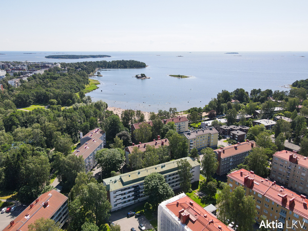 oikotietä rannalle n. 200 m