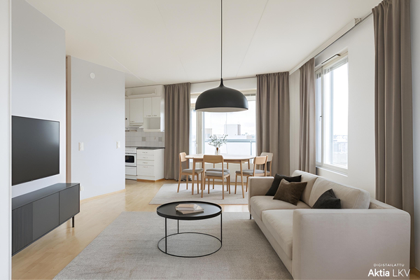 Mallikalustus tyhjään asuntoon