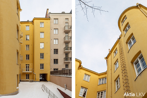 Ylimmän kerroksen sisäpihahuoneisto