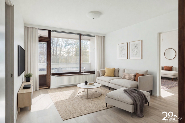 Olohuoneesta kulku parvekkeelle