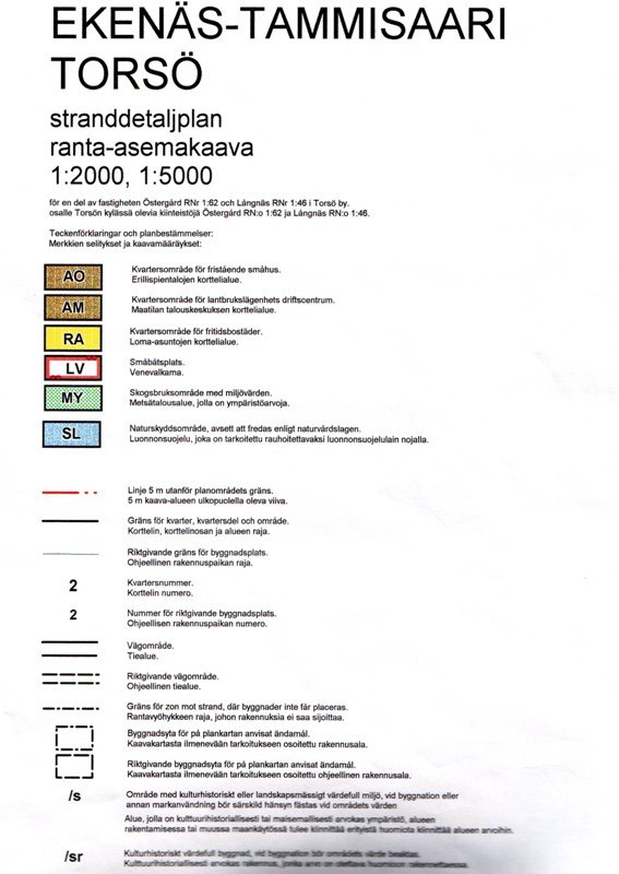 Ranta-asemakaava ja selitykset