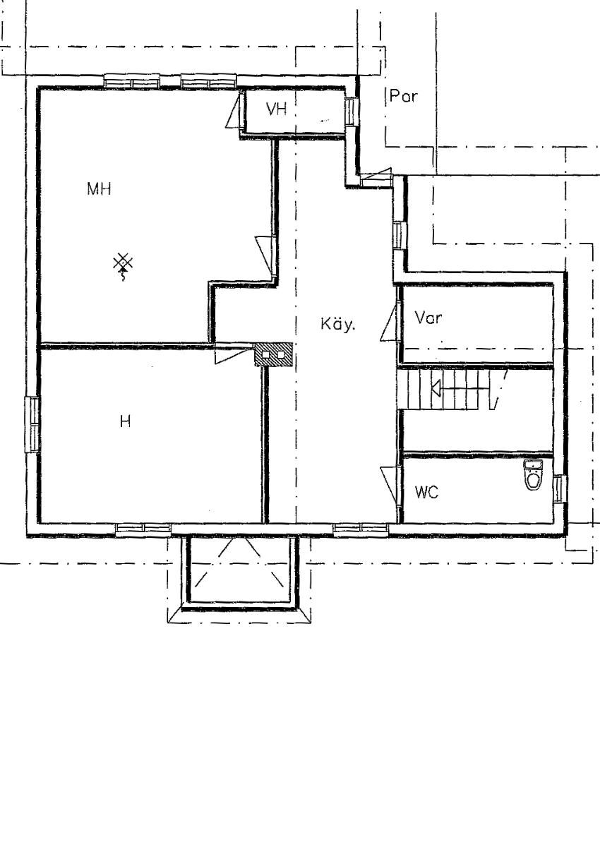 Yläkerran pohjakuva