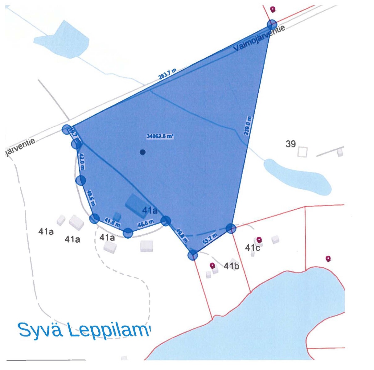Myytävä määräala, tarkka koko määräytyy lohkomisessa
