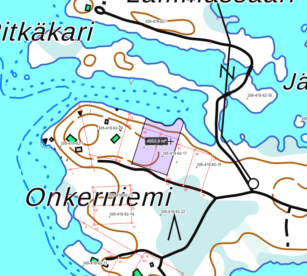 Myytävä määräala.