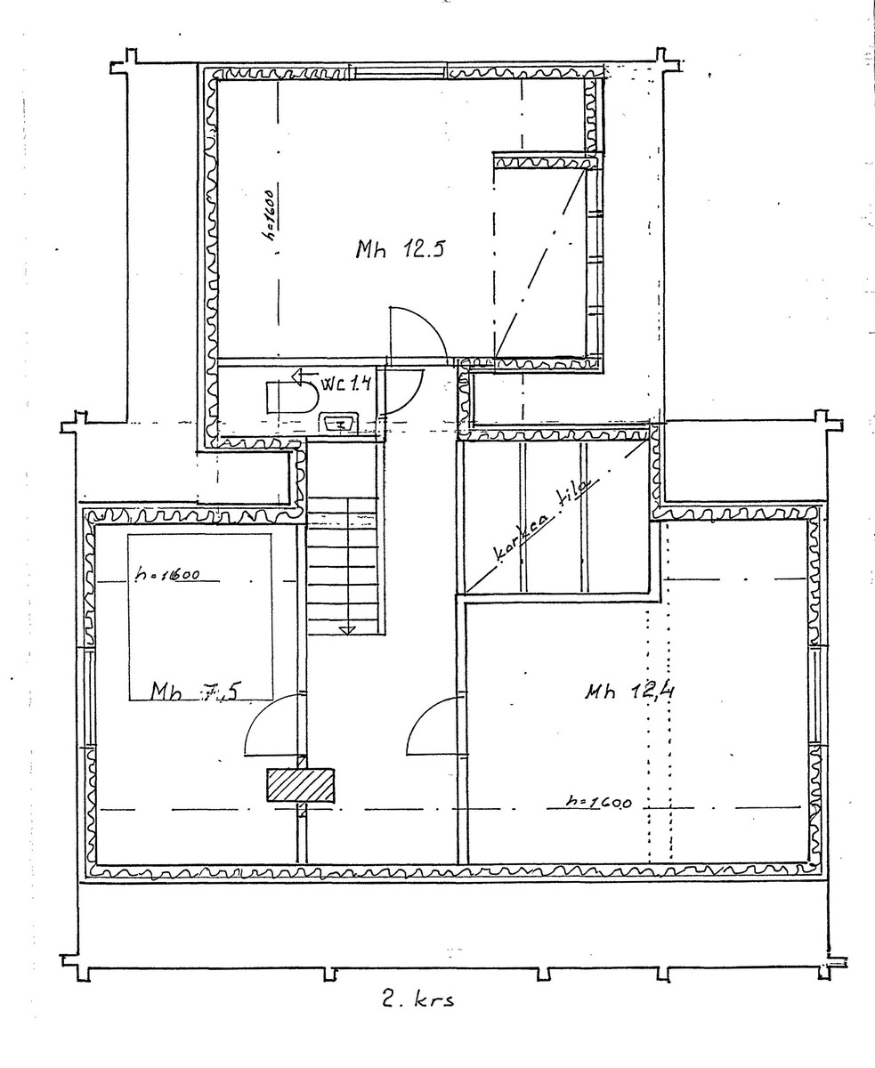 Pohjakuva loma-asunnon yläkerta