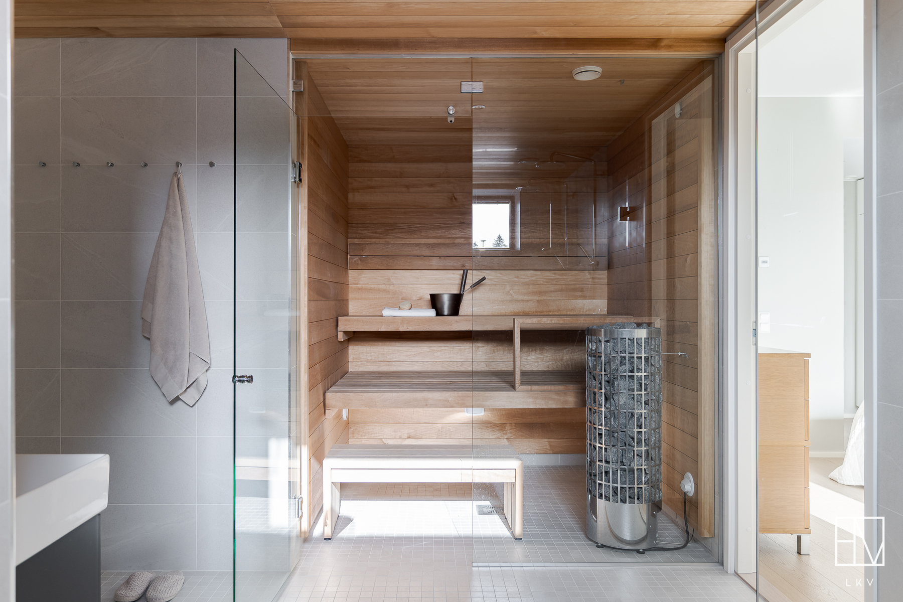 Tyylikäs saunaosasto