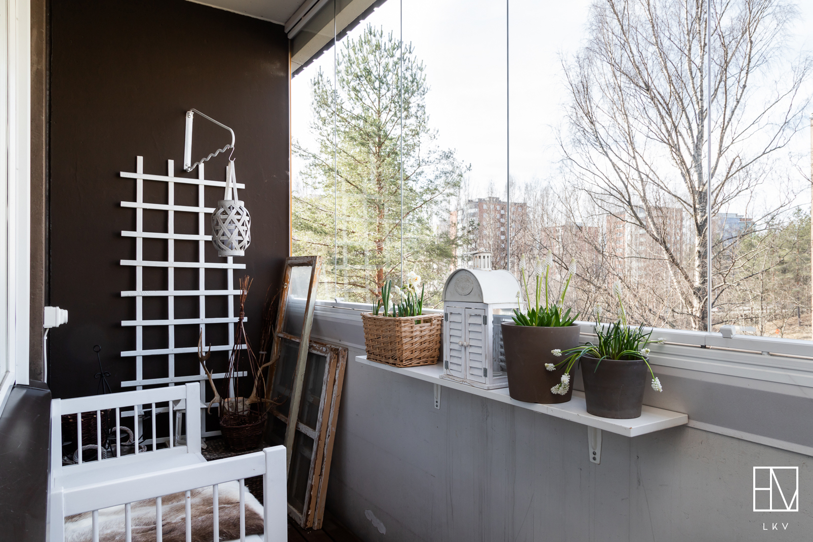 Lasitettu parveke toimii lisähuoneena