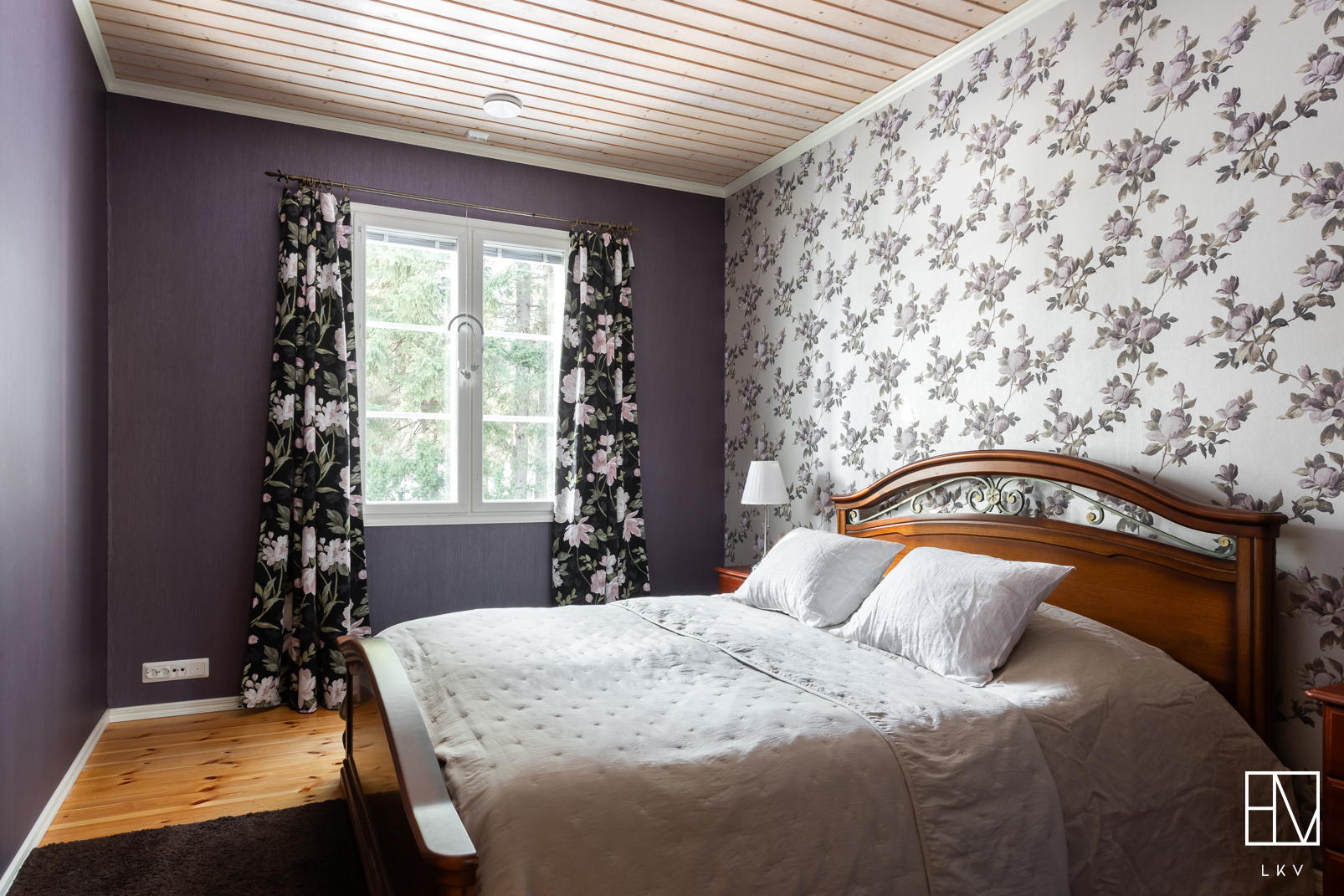 Makuuhuoneen tunnelmaa