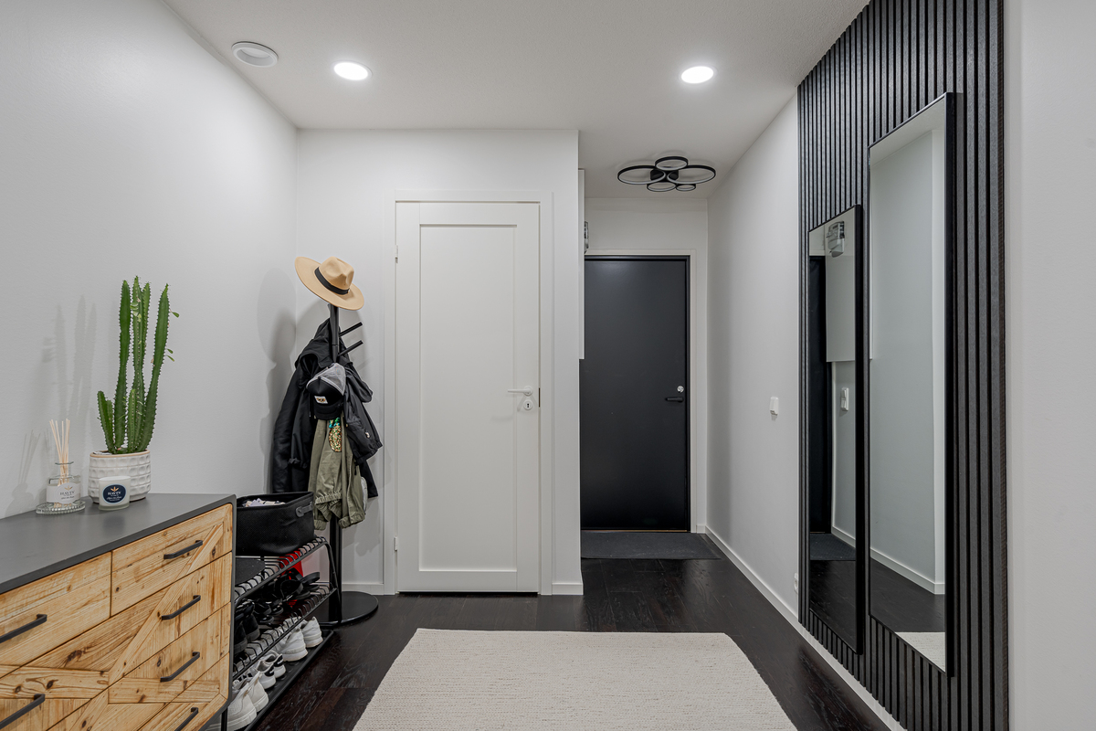 Toinen sisäänkäynti ja WC:n ovi