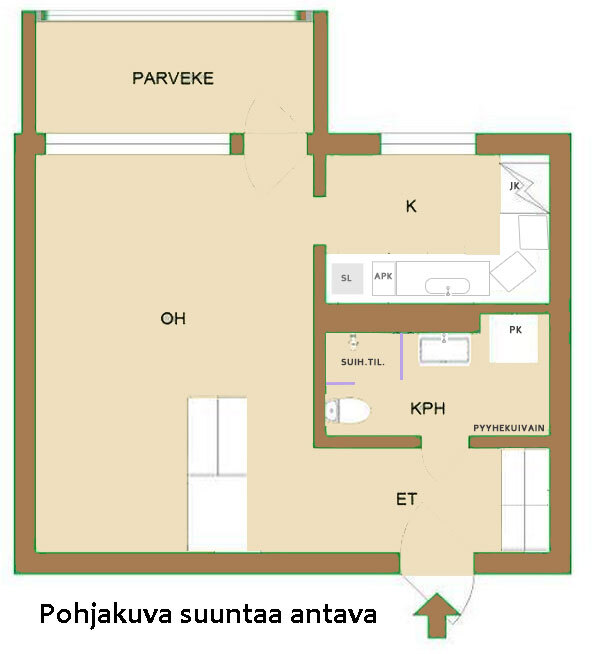 Huoneiston pohja